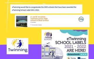Βράβευση με το «e-Twinning School Label 2020-2021»