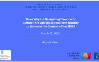 «Three Whys of Navigating for Democratic Culture Through Education: From Identity to Action in the Context of the SDGS»